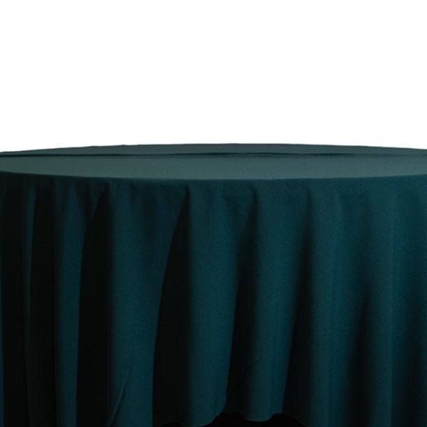 Bottle Green Linen Round Tablecloth