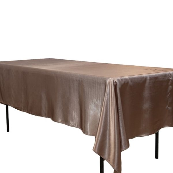 Mocha Satin Trestle Tablecloth