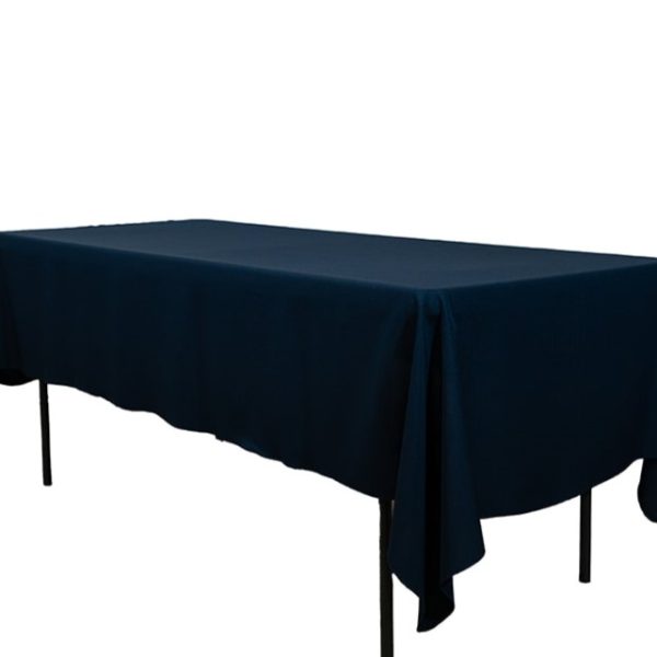 Navy Linen Trestle Tablecloth