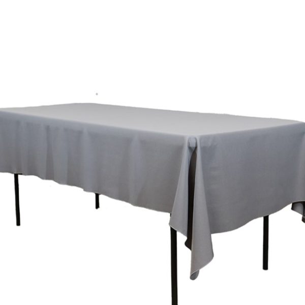 Silver Linen Trestle Tablecloth